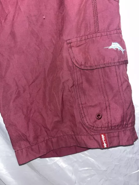 TOMMY BAHAMA MEN'S Red Cargo Shorts Cotton Blend Size 34 $14.00 - PicClick