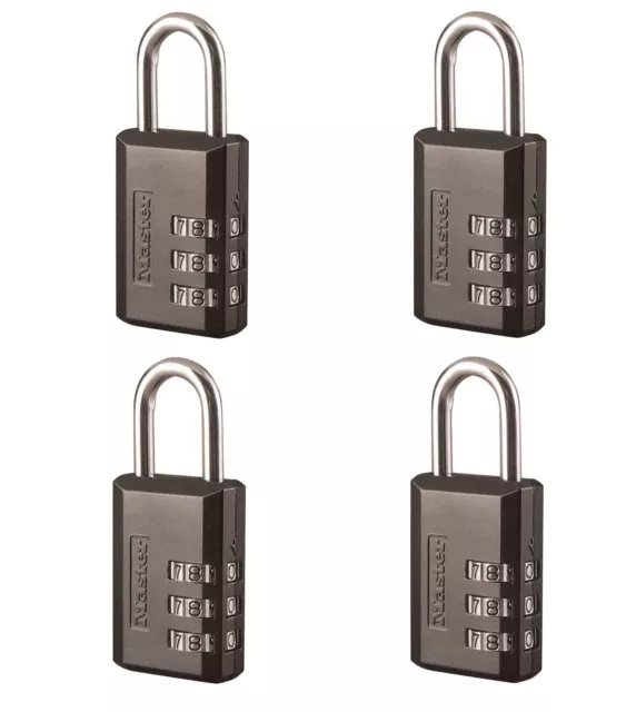 Master Lock Luggage Lock 647D FOUR (4) Pieces! Set Your Own Combination! W/Inst