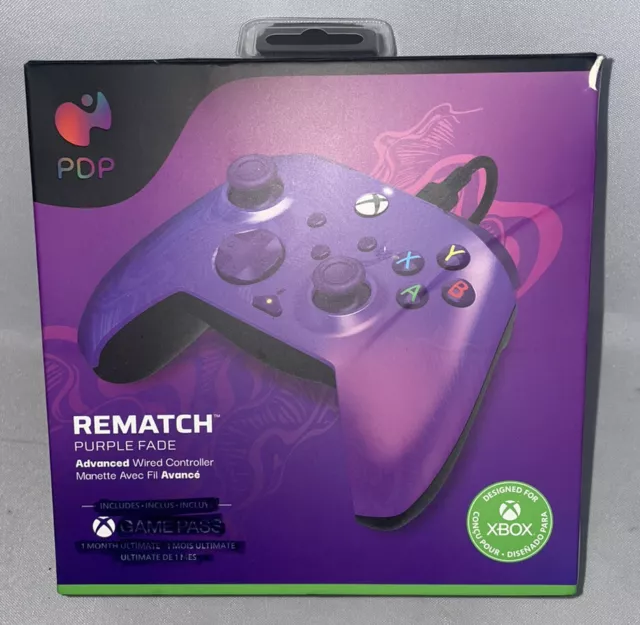 Wired Xbox One & Series X/S Controller - PDP  Purple Fade  REMATCH Edition