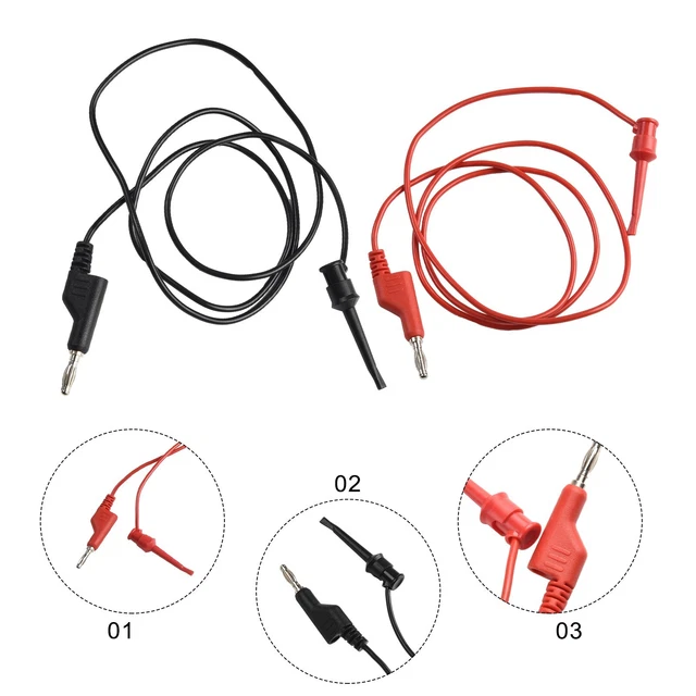 Peaktech P 8200 - Set Di Accessori Di Misurazione Per Multimetro Digitale Cavi Di Prova Cavi Da Laboratorio Clip A Coccodrillo 14 Pezzi Borsa Inclusa 30204439