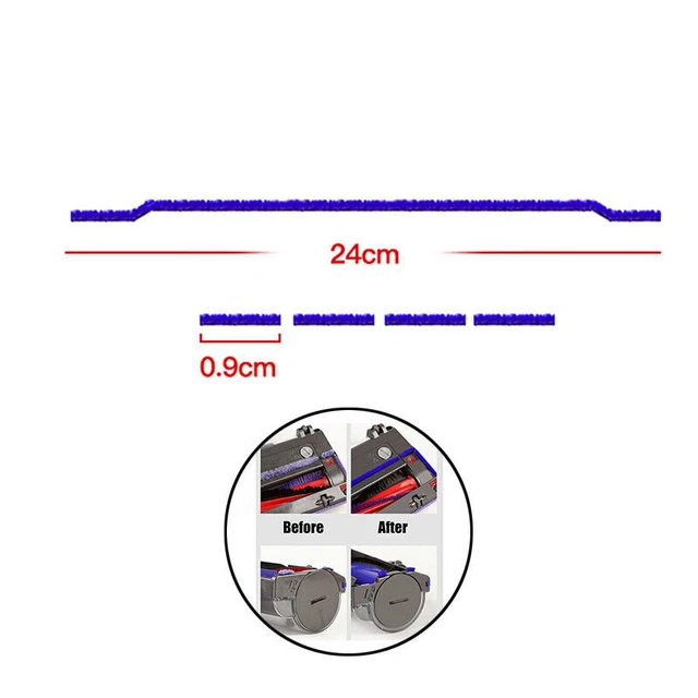 5x bandes en peluche souple de remplacement pour aspirateur Dyson V6 V7
