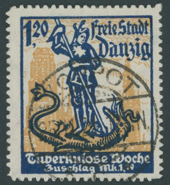 FREIE STADT DANZIG 1921, 1.20 M. Tuberkulose-Woche, Pracht, gepr. Soecknick und