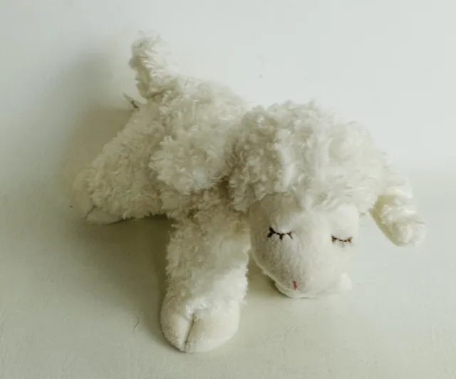 Baby Gund Winky White Lamb Rattle Sheep Stuffed Animal Soft Plush Toy