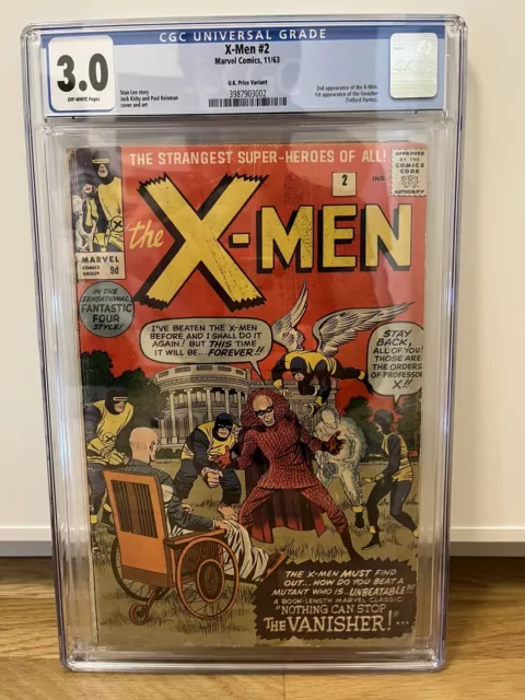 X-Men 2 - CGC 3.0 OW, Marvel Silver Age Key 1st Vanisher, 2nd X-Men, UKPV