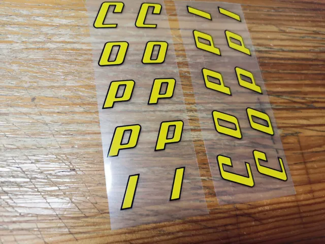 Set di decalcomanie in vinile con lettere con cornice Coppi X4 adesivi in...