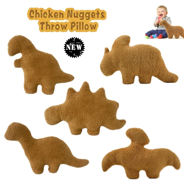 DINO NUGGET PILLOW Chicken Nugget Plush Toy Cartoon Dinosaur Stuffed 