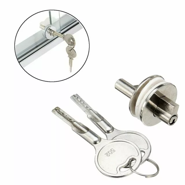 Display case Sliding Glass Door Lock with Keys Counter jewelry cabinet Hardware