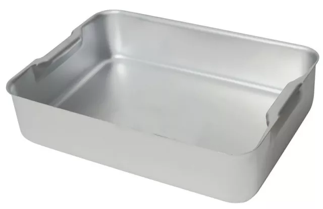 Aluminium Baking Tray Heavy Duty Deep Oven Roasting Dish 419x 305x 102mm deep