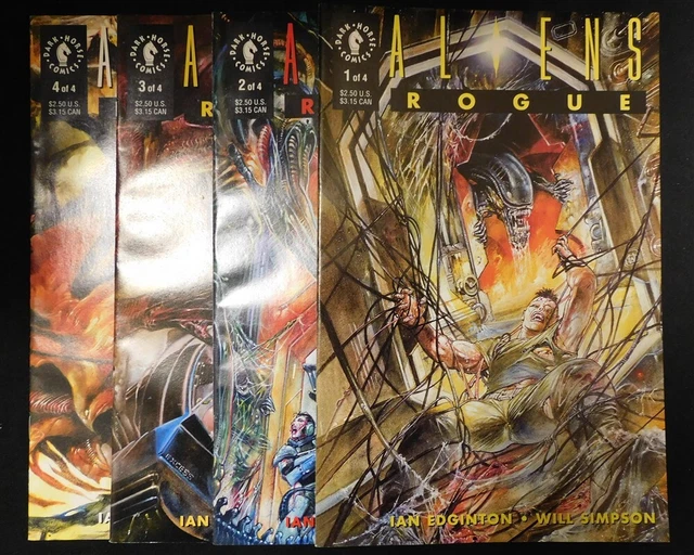 Aliens Rogue 1-4 Dark Horse Comic Set Complete Ian Edgington Simpson 1993 Fn/Vf