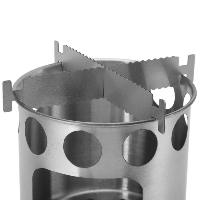 Camping Stove Set Rust Wood Burning Pine Cone Stove