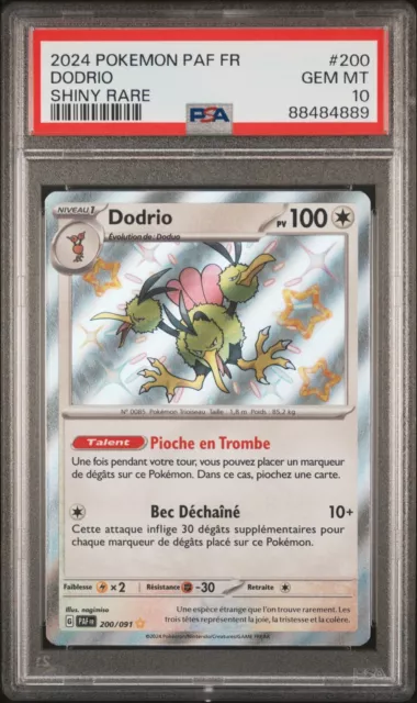 Pokemon Fr Paldea Destinations 200 Dodrio Shiny Rare Psa 10