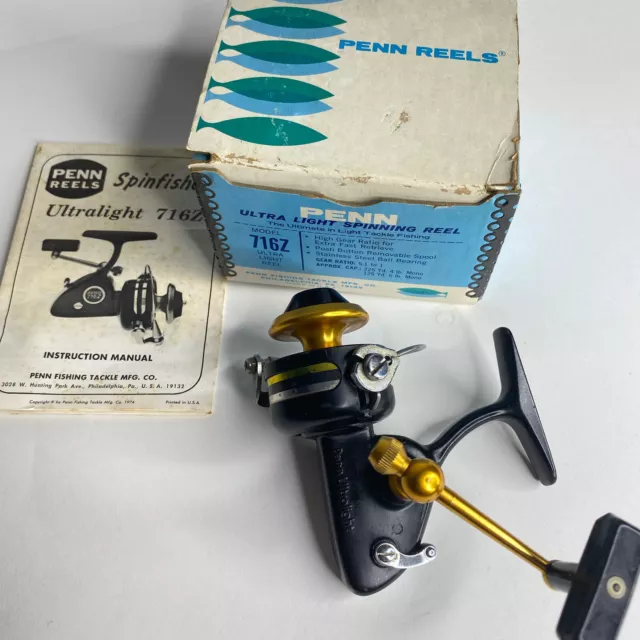 PENN 716Z ULTRA Light Spinning Reel USA Super Clean Spinfisher W/ Box &  Papers $178.75 - PicClick