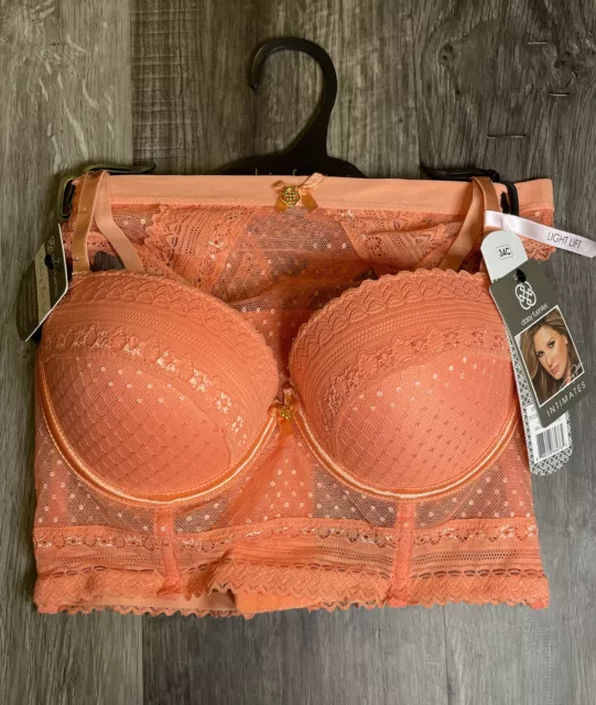 DAISY FUENTES MESH Lace Push up LongLine Bra And Thong Set Sexy Lingerie  NWT $22.40 - PicClick