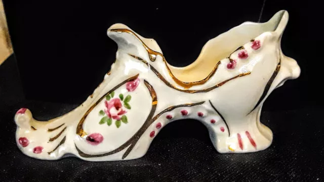 Rare Find Vintage Enameled China Slipper Circa Early 1900s Mint Condition 3