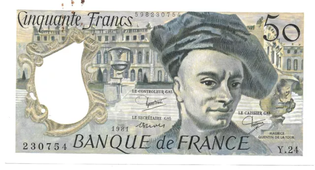 Billet 50 francs Quentin de la Tour 1981 (Y.24) Banque de France