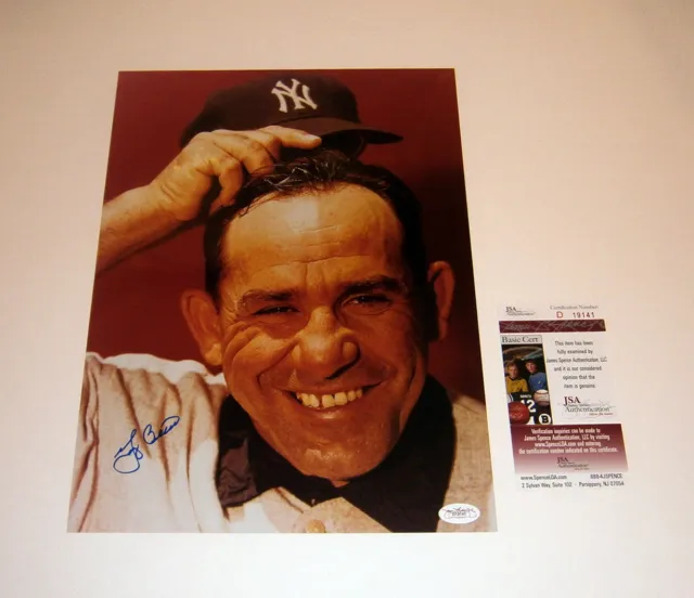 YANKEES Yogi Berra signed photo 10x14 JSA COA AUTO Autographed 11x14 New York