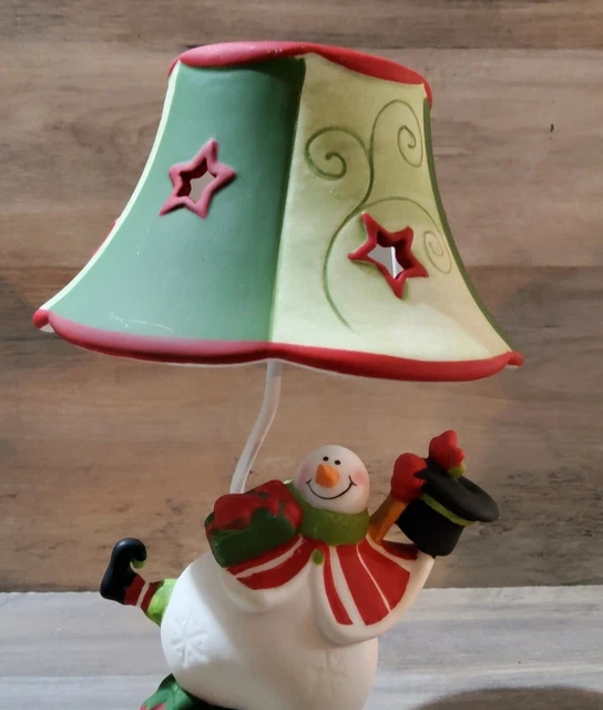 Yankee Vela Circo Hombre de Nieves Portador Votivo Lámpara Sombra Decoración de Vacaciones