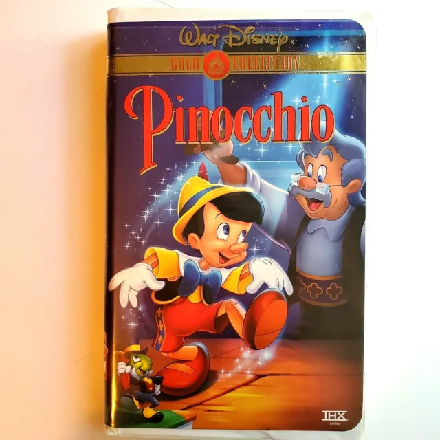 Pinocchio VHS, 1999, Clam Shell Gold Collection  Anniversary Edition Remastered