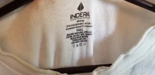 MEN'S INDERA SMALL White 100% Cotton Union Suit Long Underwear Pre ...