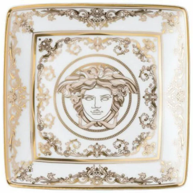 Versace Von Rosenthal Medusa Gala Quadratisch Canapé Schale #403635-15253 Brand