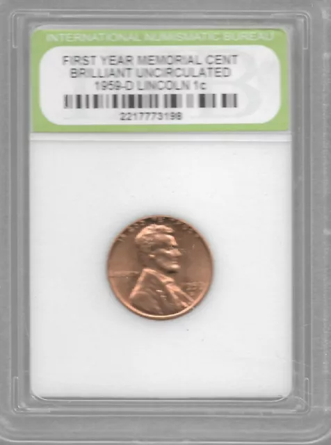 Rare Old USA Liberty 1959 Lincoln Penny Uncirculated US Collection Coin LOT:AA55