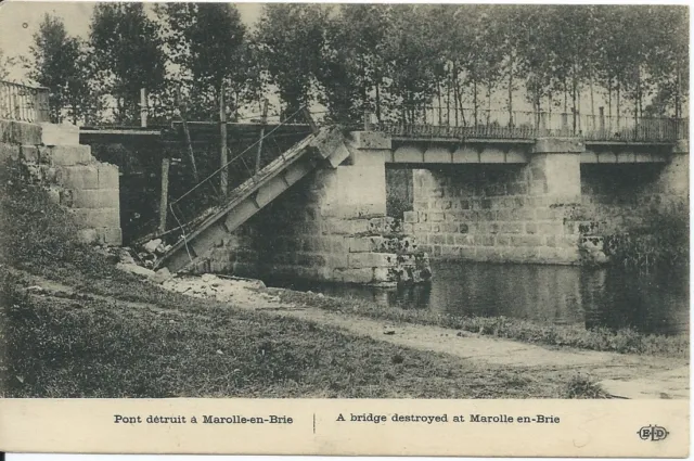 CPA 94 - Marolles-en-Brie - Bridge Destroyed