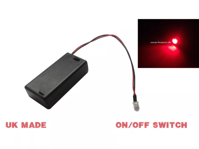 LUCE LED ROSSA LAMPEGGIANTE MANICHINO ALLARME SICUREZZA AUTO MOTO CAMPANA BOX commutata AA