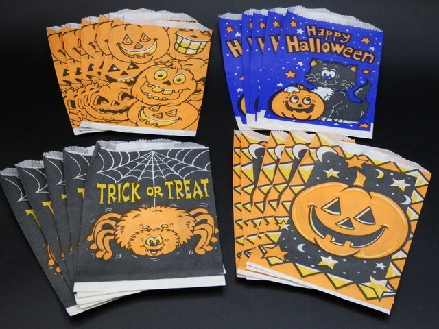 Vintage Fun World Halloween Trick Or Treat Snack Bags Lot of 20 Made in the USA