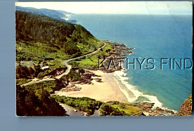 Oregon Postcard V+2218 Aerial View Over Cape Perpetua On The Oregon Coast