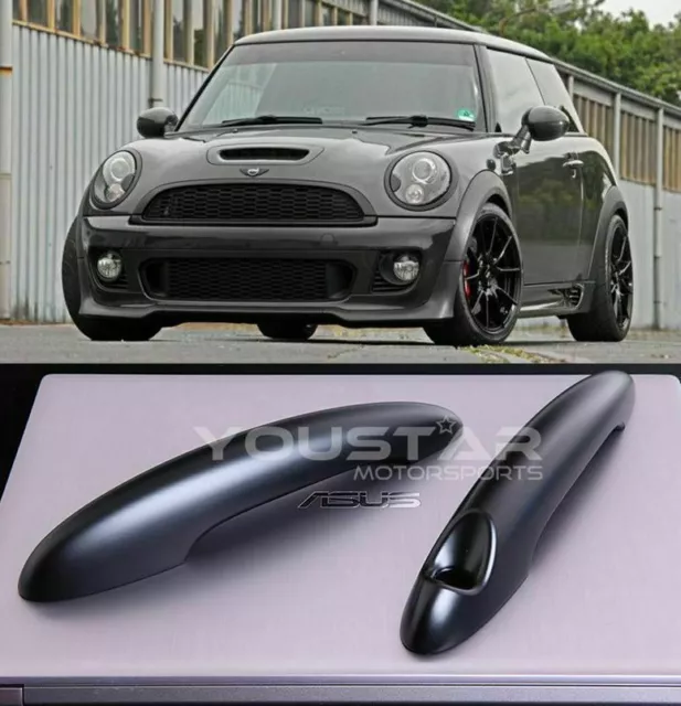 MATTE BLACK Door Handle Trims 2x for MINI Cooper S R50 52 53 R55 56 57 58 59 R61