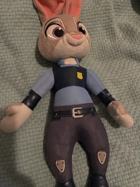 DISNEY STORE ZOOTOPIA Judy Hopps Plush Police Officer Cop Bunny Rabbit ...