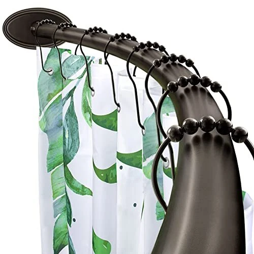 TONIAL Curved Shower Curtain Rod, 42 to 72 Inches(3.5-6 ft), Bronze, Anti-Rus...