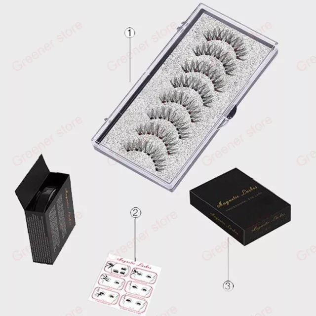 Magnetic Eyelashes Curler Clip Set W/ 3D Magnet Reusable False Lashes Kit Tool 3