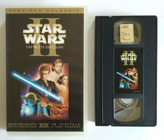 VHS STAR WARS II 2 L'Attacco Dei Cloni Film Guerre Stellari Jedi Ex ...