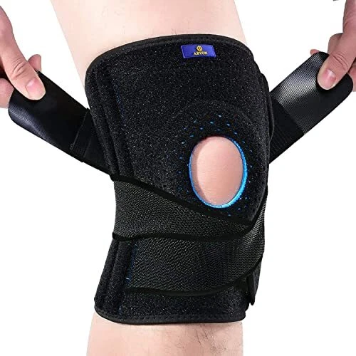 ABYON Plus Size Knee Braces for Knee Pain with Side Stabilizers for Man Women...