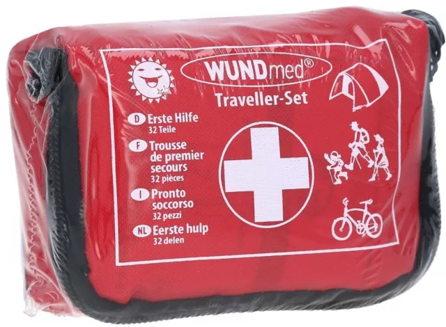Wundmed Primeros Ayuda Viajero Set 32-teilig Set de Viaje Kit de Emergencia