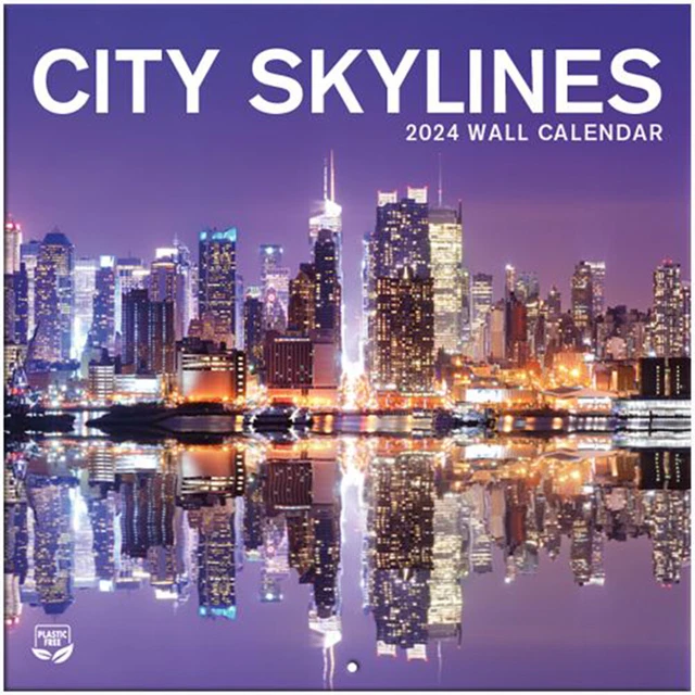 TURNER LICENSING, City Skylines 2024 Mini Wall Calendar 13.24 PicClick