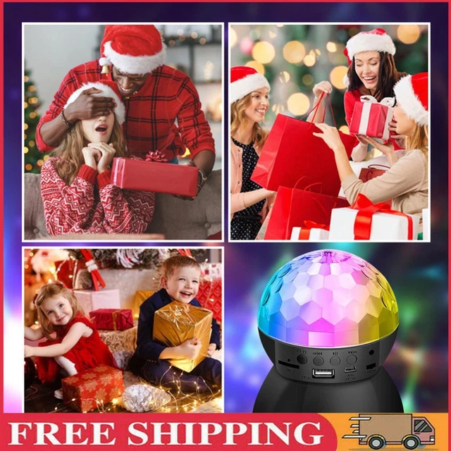 Disco Ball Party Light USB Charging RGB Show Lamp for Home Dance Parties (Black)