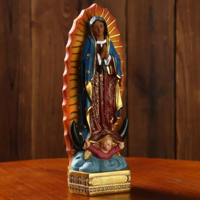 Guadalupe Virgin Mary Christian Statue Religious Gift Xmas Home Decor Display