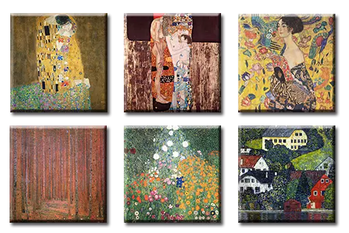 TIME4BILD GUSTAV KLIMT Der Kuss Tannenwald BILDER LEINWAND GICLEE ART Kunst