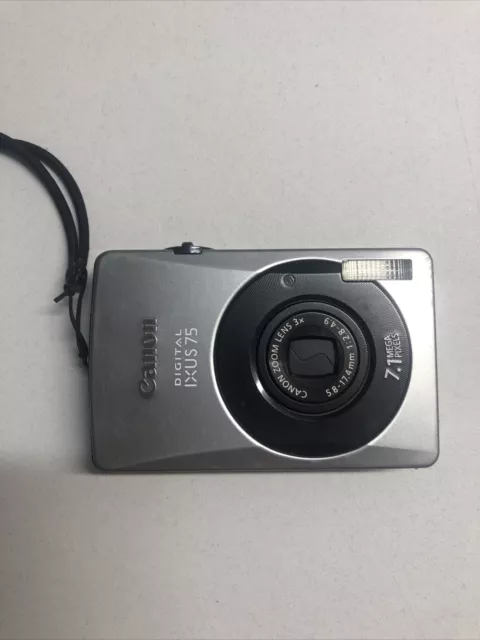 Canon DIGITAL IXUS 75 7.1MP Digital Compact Camera Tested Includes Card