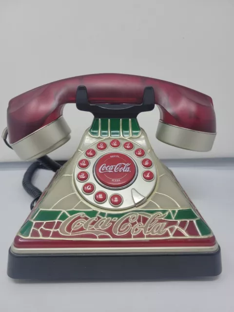 Coca Cola Retro Stained Glass Telephone