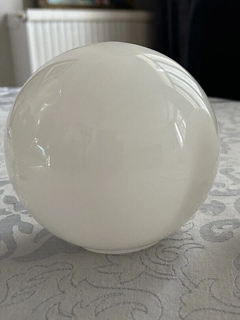 Plafonnier Vintage Opaline Blanc - Diamètre 25cm - Fabrication Française