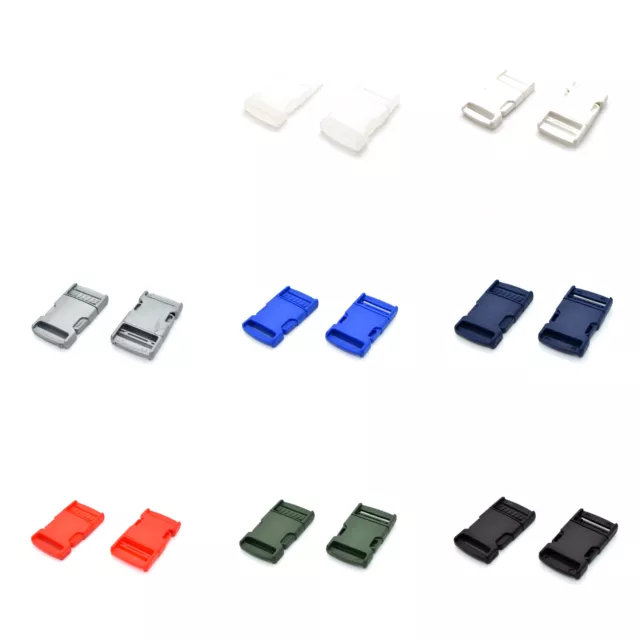 Plastic Side Release Buckles Clips For Webbing Strap ▲ 25 mm 1 inch ▲ 9 Colours