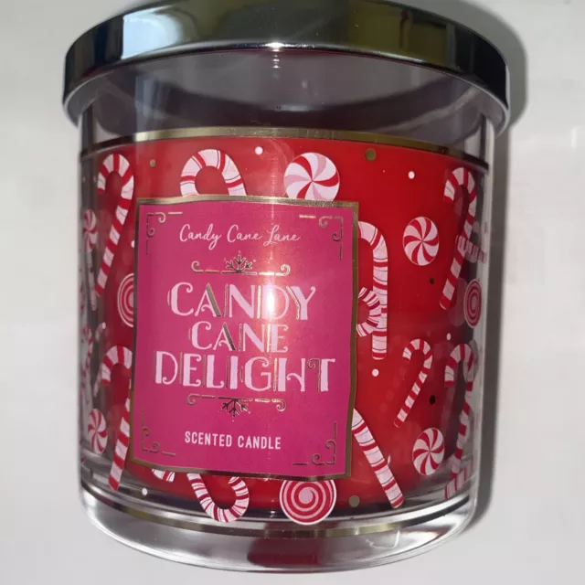Candy Cane Lane Christmas Candy Cane Delight Scented Jar Fragranced Candle 350g