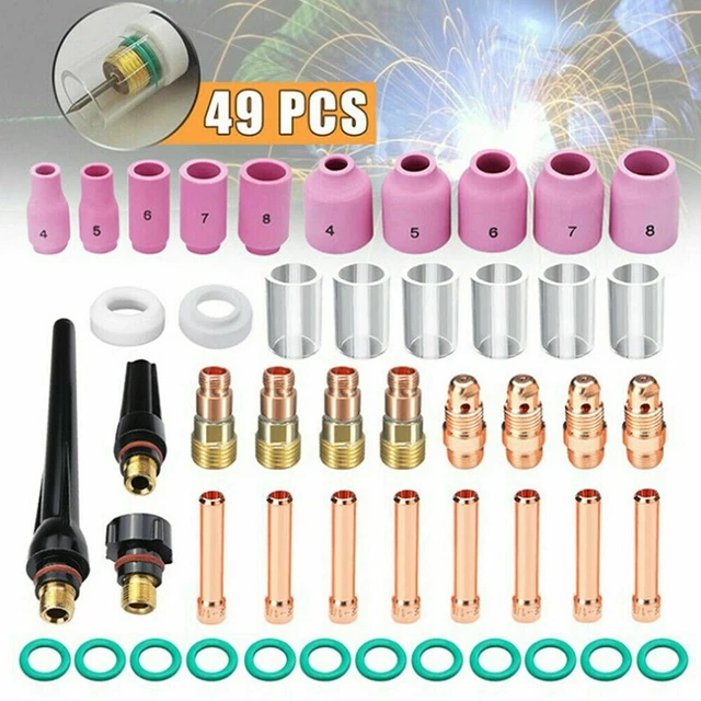 Accessori Torcia Saldatura Durevole Set Vetro TIG Kit Collette Accessori