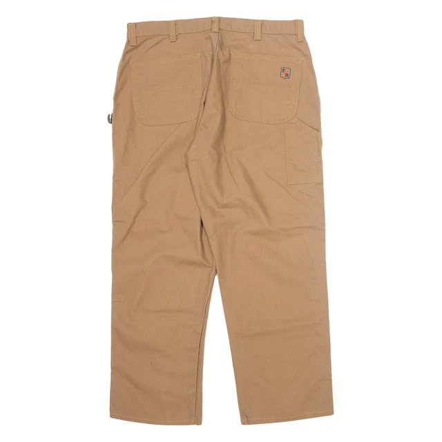 RIVERSIDE WORKWEAR MENS Trousers Brown Regular Straight W36 L30 £17.99 PicClick UK