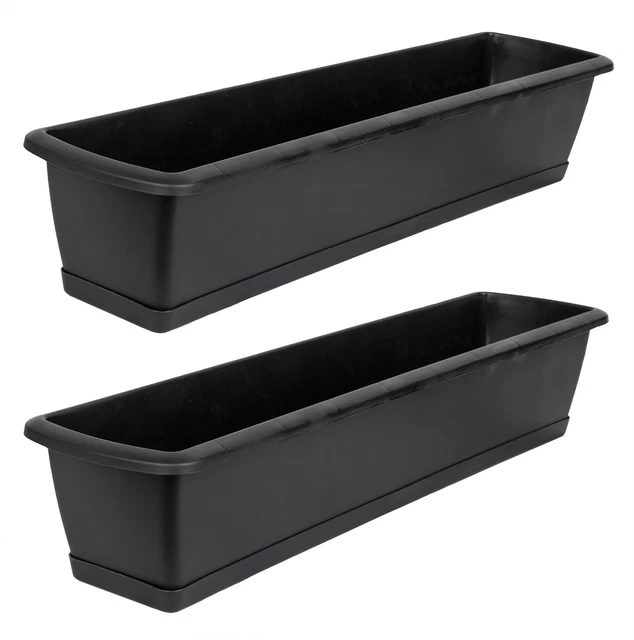 Botle Balkonkasten XXL – 80x33x33 Cm, Terrakotta, Aus Recyceltem PP-Kunststoff, Frostsicher