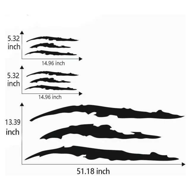 Voiture Camion Capot Côté Corps Vinyle Scratch Graphics Griffe Decal Autocollant