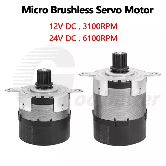 Mini Micro DC Brushless Servo Motor 12V 24V Dual Channel 100 Line Encoder Drive